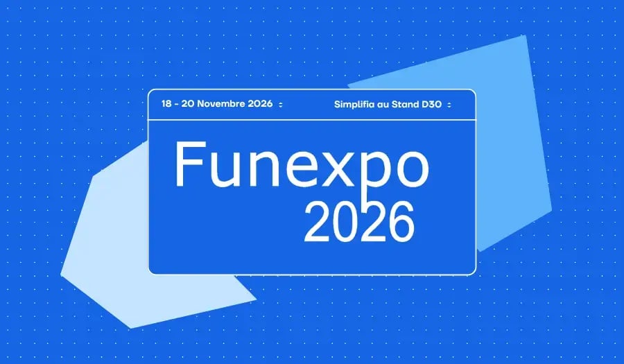 Le stand Simplifia sur un salon du funéraire