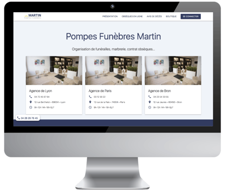 Site internet pour pompes funèbres