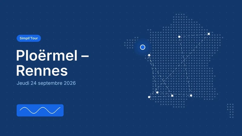Simpli’Tour Ploërmel – Rennes, jeudi 24 septembre 2026, sur la carte de France de la tournée